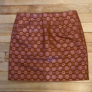 Vintage JCrew Collection metallic pattern skirt
